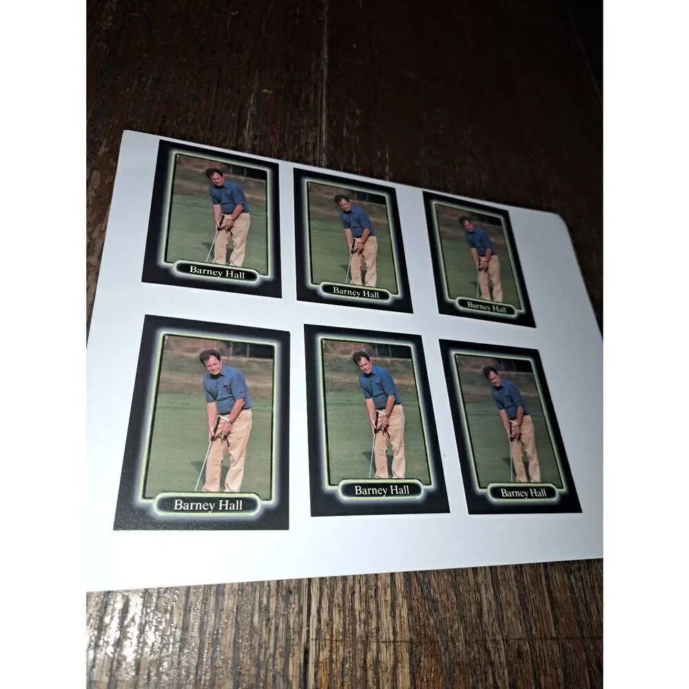 Vintage Lot 6 1990 JR Maxx Barney Hall Sportscaster Trading Card #163 Nascar